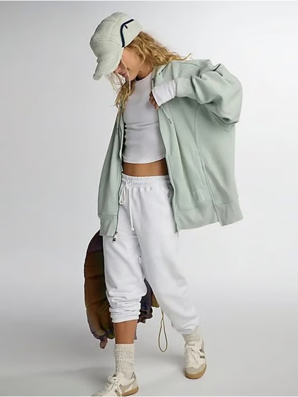 NWOT FREE PEOPLE MOVEMENT Sprint To The Finish Zip-Up | Mint MSRP $128 Oversized